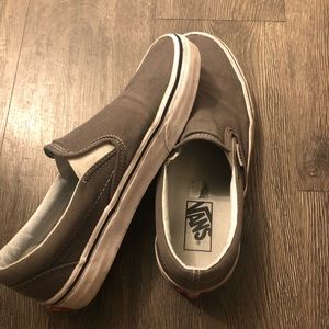 Grey slip on vans